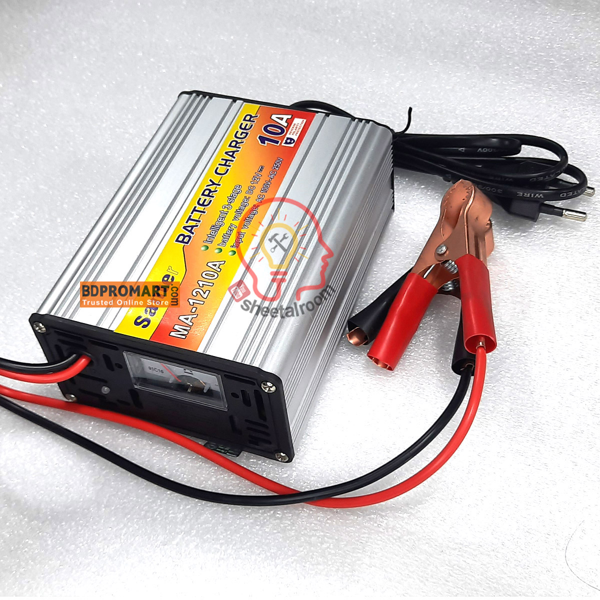 12v Battery Charger 10A Full Auto & Analog Display Meter for Dry